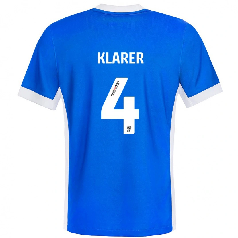 Danxen Heren Christoph Klarer #4 Blauw Wit Thuisshirt Thuistenue 2024/25 T-Shirt