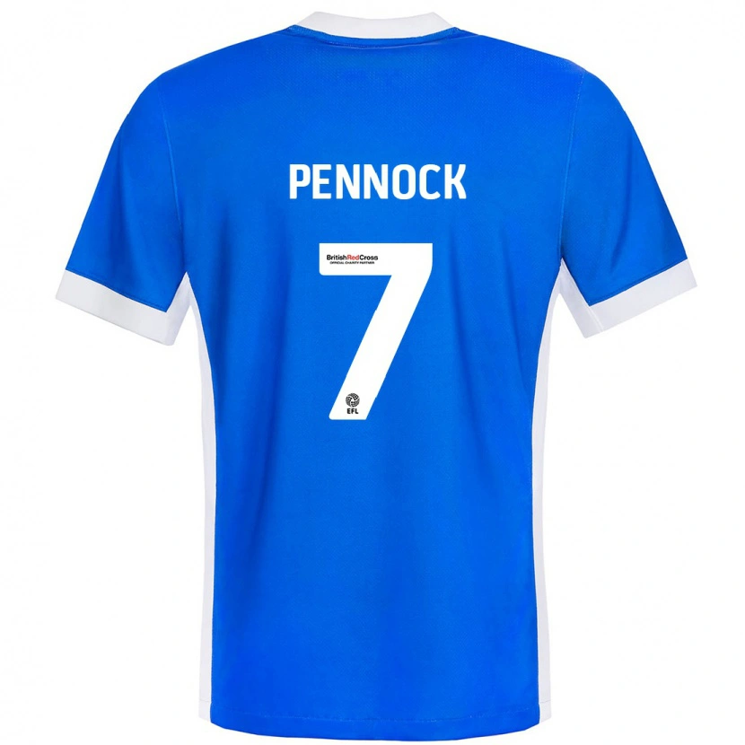 Danxen Heren Jade Pennock #7 Blauw Wit Thuisshirt Thuistenue 2024/25 T-Shirt