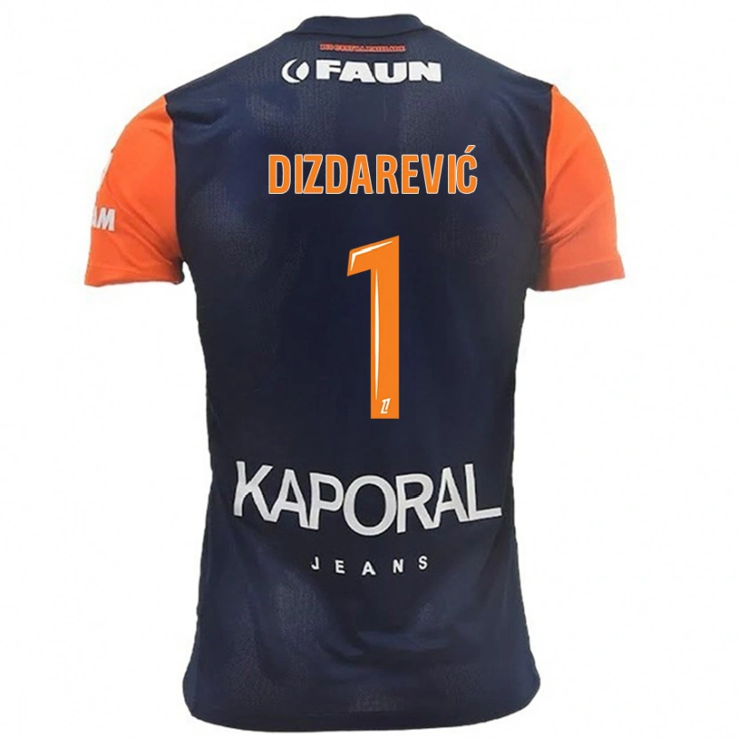 Danxen Heren Belmin Dizdarevic #1 Marineblauw Oranje Thuisshirt Thuistenue 2024/25 T-Shirt