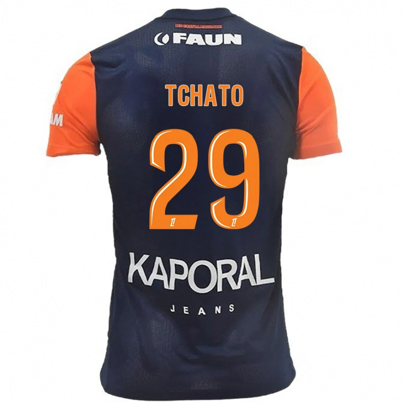 Danxen Heren Enzo Tchato #29 Marineblauw Oranje Thuisshirt Thuistenue 2024/25 T-Shirt