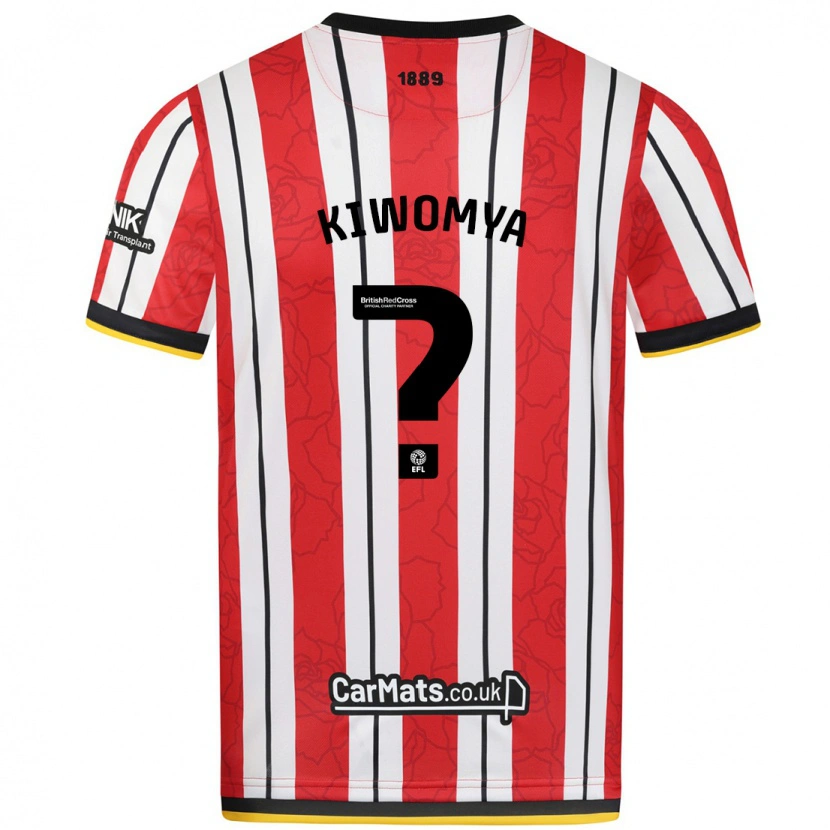 Danxen Heren Noah Kiwomya #0 Rood Witte Strepen Thuisshirt Thuistenue 2024/25 T-Shirt