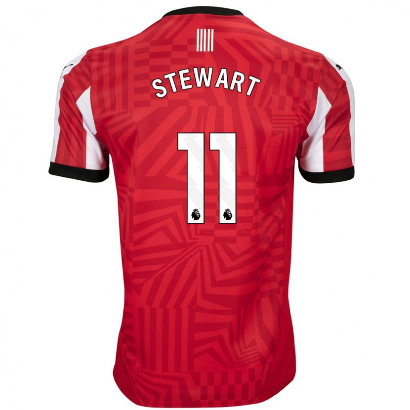 Danxen Heren Ross Stewart #11 Rood Wit Thuisshirt Thuistenue 2024/25 T-Shirt