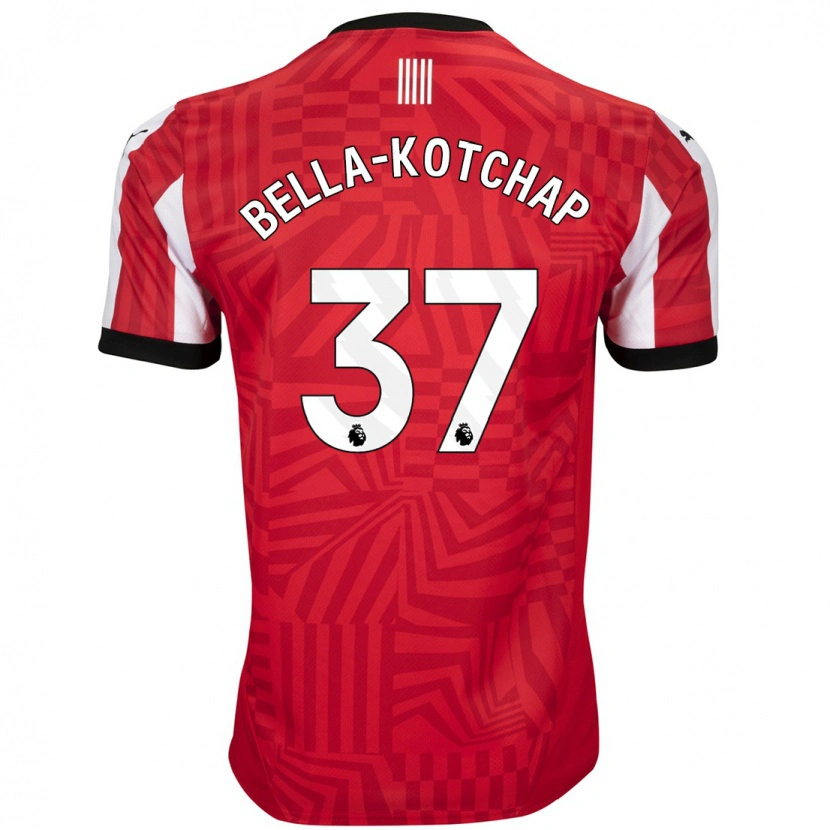 Danxen Heren Armel Bella-Kotchap #37 Rood Wit Thuisshirt Thuistenue 2024/25 T-Shirt