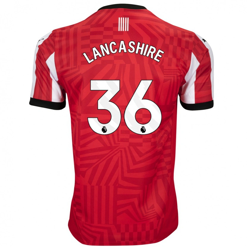 Danxen Heren Olly Lancashire #36 Rood Wit Thuisshirt Thuistenue 2024/25 T-Shirt