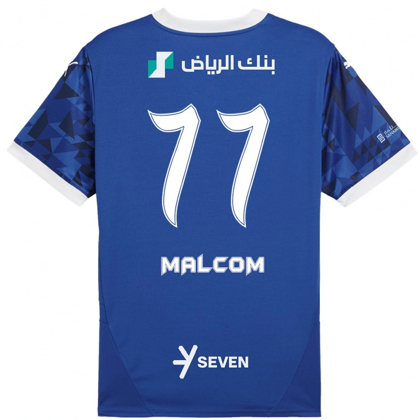 Danxen Heren Malcom #77 Donkerblauw Wit Thuisshirt Thuistenue 2024/25 T-Shirt