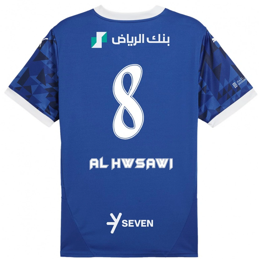 Danxen Heren Al Bandari Al-Hwsawi #8 Donkerblauw Wit Thuisshirt Thuistenue 2024/25 T-Shirt