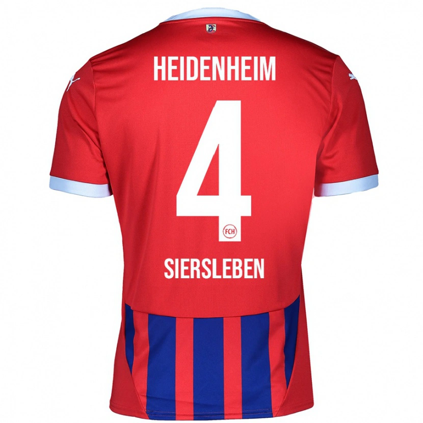 Danxen Heren Tim Siersleben #4 Rood Blauw Thuisshirt Thuistenue 2024/25 T-Shirt
