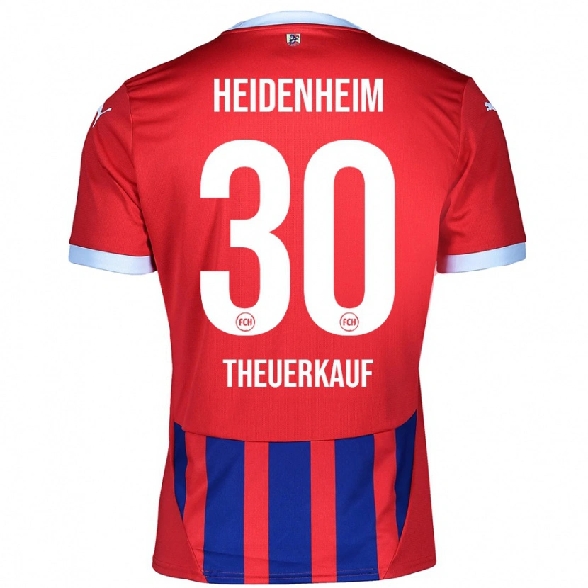 Danxen Heren Norman Theuerkauf #30 Rood Blauw Thuisshirt Thuistenue 2024/25 T-Shirt
