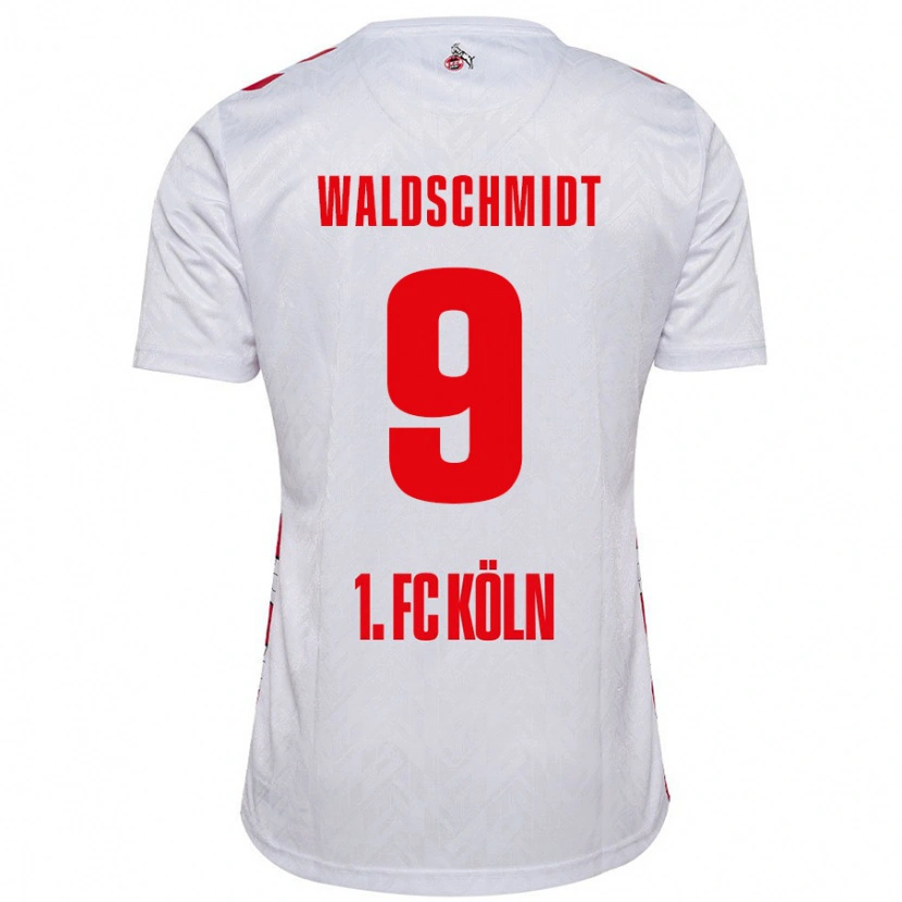 Danxen Heren Luca Waldschmidt #9 Wit Rood Thuisshirt Thuistenue 2024/25 T-Shirt
