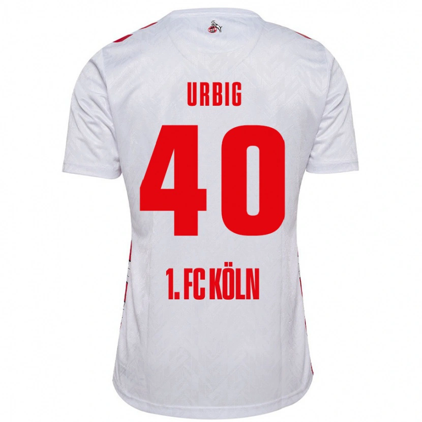 Danxen Heren Jonas Urbig #40 Wit Rood Thuisshirt Thuistenue 2024/25 T-Shirt