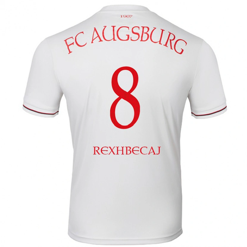 Danxen Heren Elvis Rexhbecaj #8 Wit Thuisshirt Thuistenue 2024/25 T-Shirt