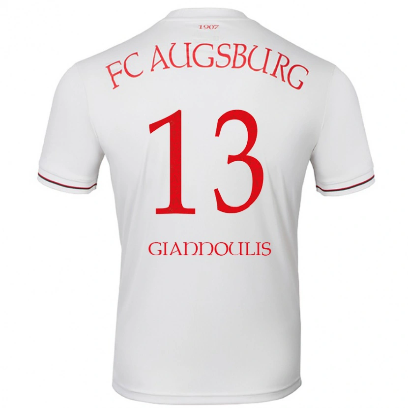 Danxen Heren Dimitrios Giannoulis #13 Wit Thuisshirt Thuistenue 2024/25 T-Shirt