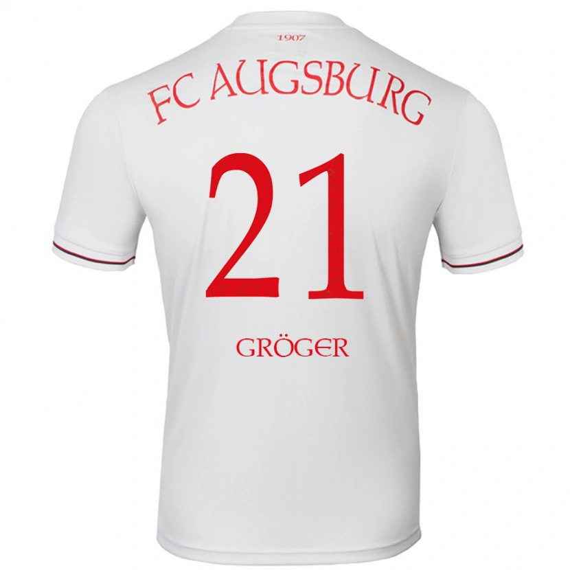 Danxen Heren Elias Gröger #21 Wit Thuisshirt Thuistenue 2024/25 T-Shirt