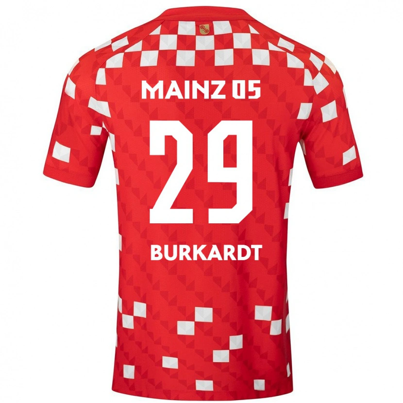 Danxen Heren Jonathan Burkardt #29 Wit Rood Thuisshirt Thuistenue 2024/25 T-Shirt