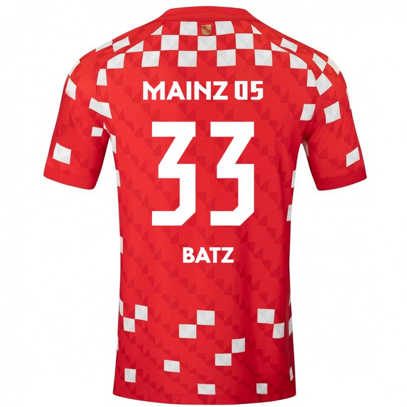 Danxen Heren Daniel Batz #33 Wit Rood Thuisshirt Thuistenue 2024/25 T-Shirt