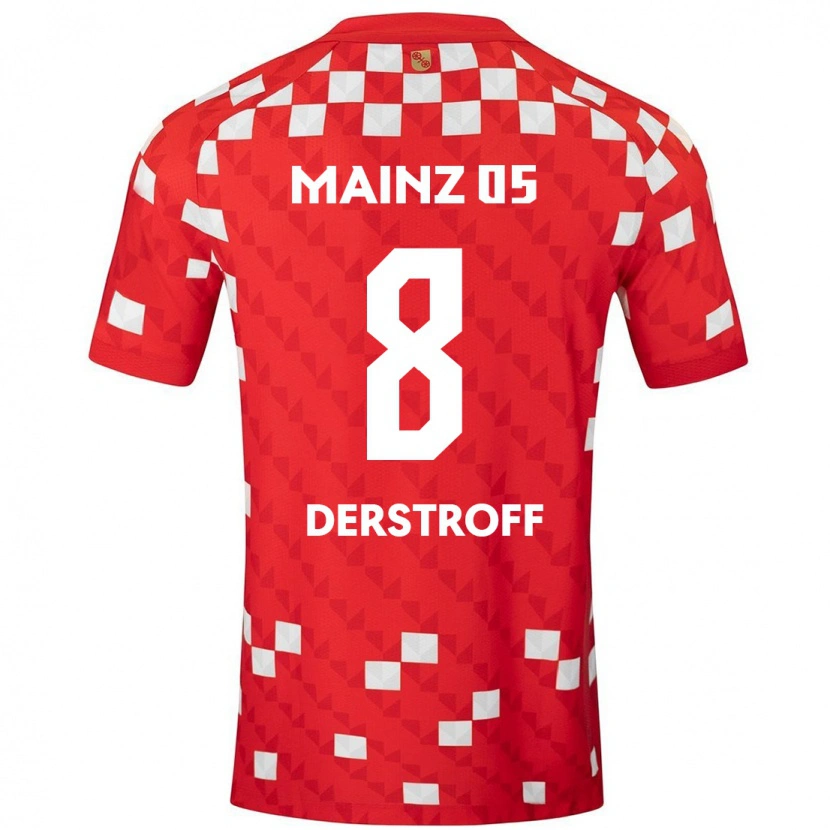 Danxen Heren Julian-Maurice Derstroff #8 Wit Rood Thuisshirt Thuistenue 2024/25 T-Shirt