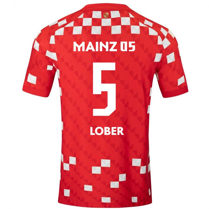 Danxen Heren Jana Löber #5 Wit Rood Thuisshirt Thuistenue 2024/25 T-Shirt