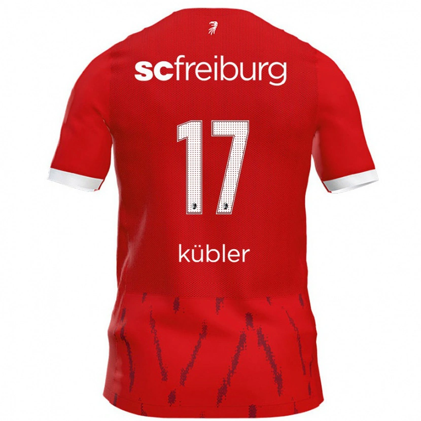 Danxen Heren Lukas Kübler #17 Rood Thuisshirt Thuistenue 2024/25 T-Shirt
