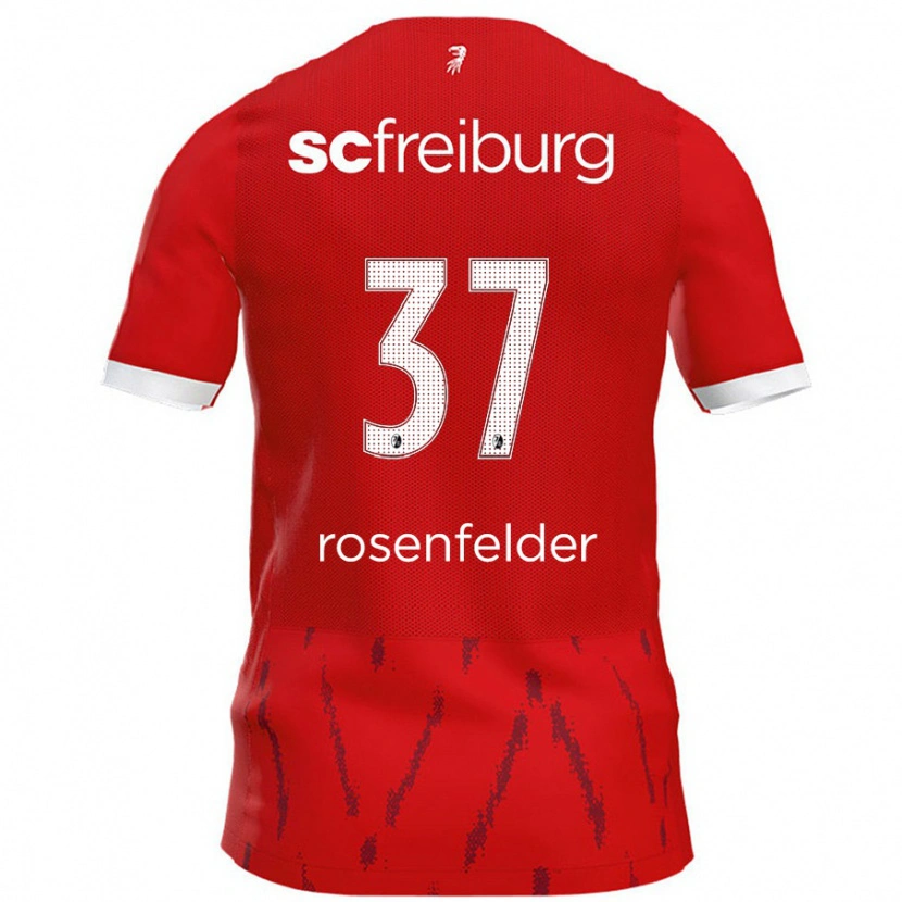 Danxen Heren Max Rosenfelder #37 Rood Thuisshirt Thuistenue 2024/25 T-Shirt
