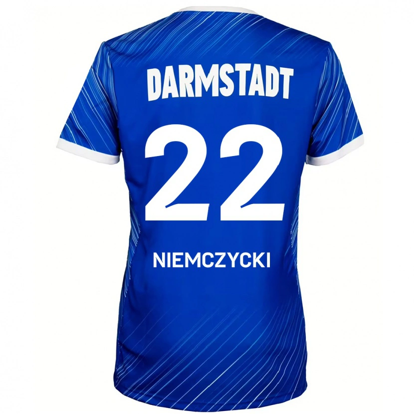 Danxen Heren Karol Niemczycki #22 Blauw Wit Thuisshirt Thuistenue 2024/25 T-Shirt