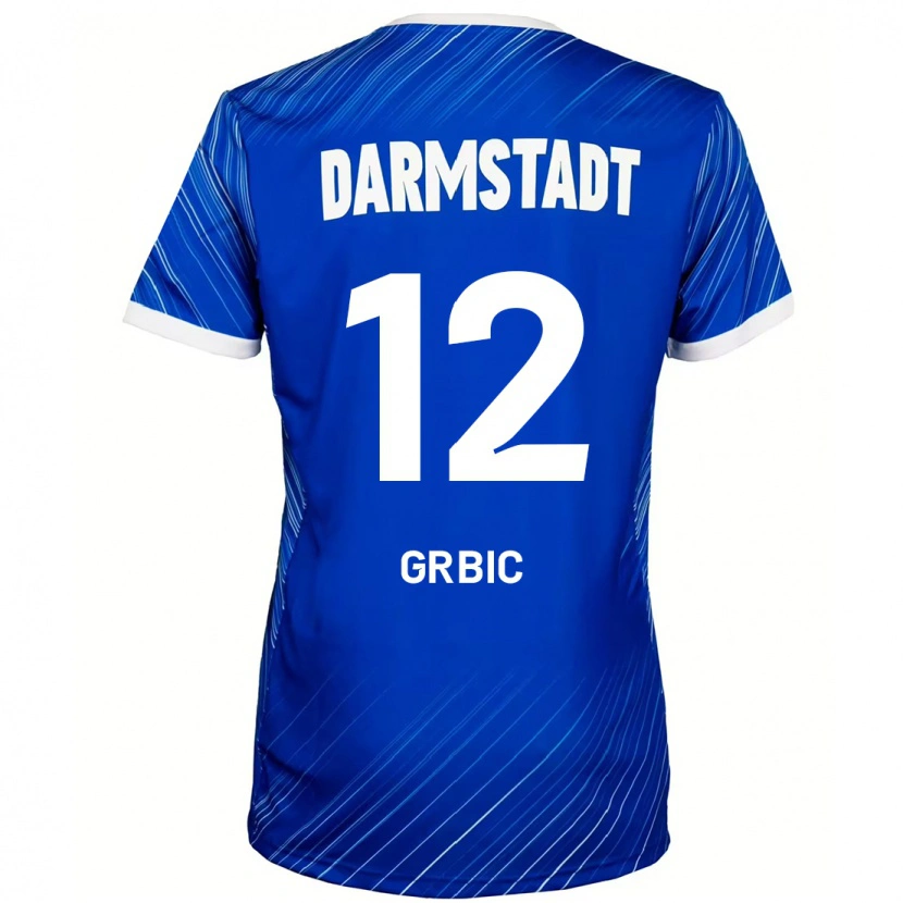 Danxen Heren Viktor Grbic #12 Blauw Wit Thuisshirt Thuistenue 2024/25 T-Shirt
