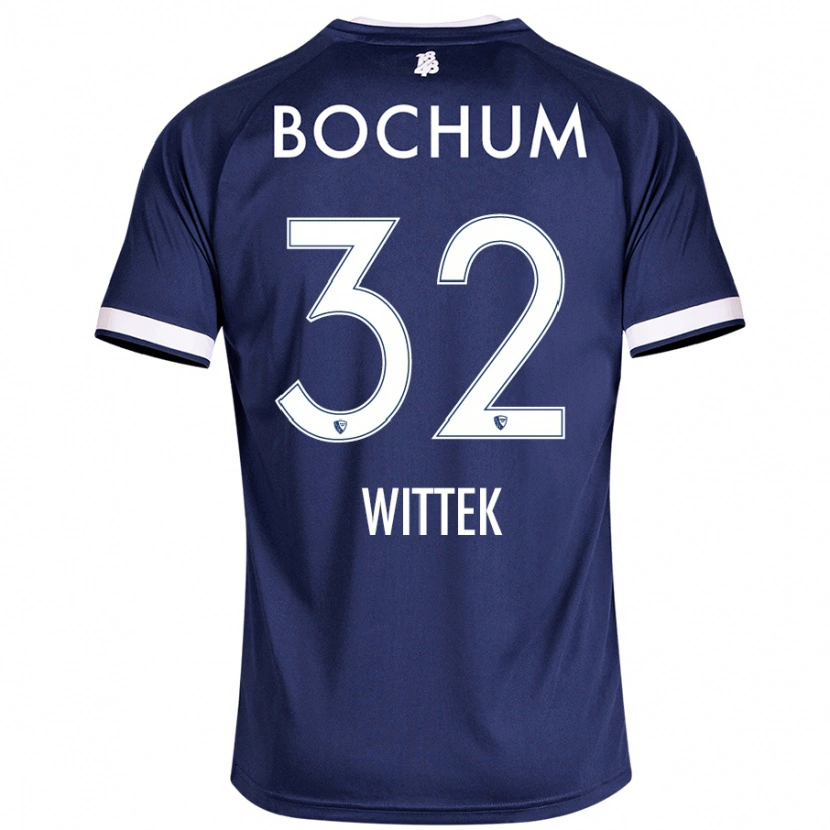 Danxen Heren Maximilian Wittek #32 Donkerblauw Thuisshirt Thuistenue 2024/25 T-Shirt