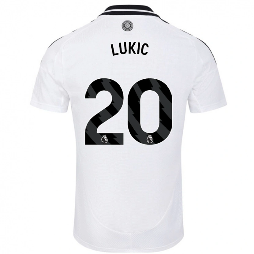 Danxen Heren Saša Lukić #20 Wit Thuisshirt Thuistenue 2024/25 T-Shirt