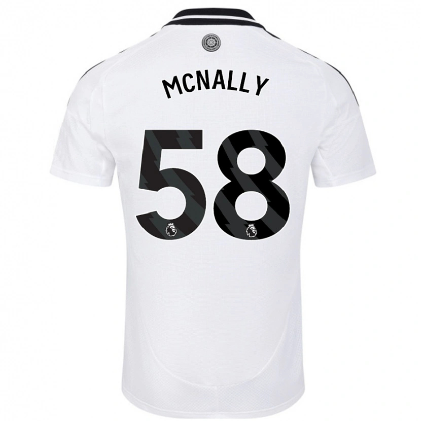 Danxen Heren Alfie Mcnally #58 Wit Thuisshirt Thuistenue 2024/25 T-Shirt