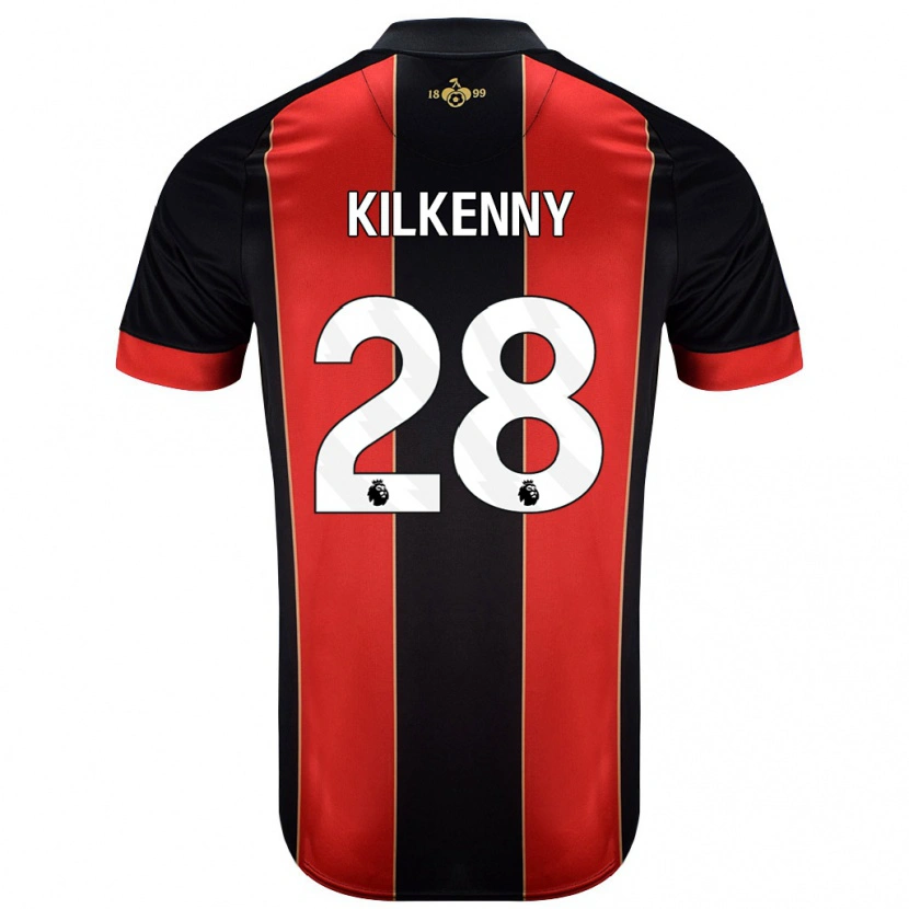 Danxen Heren Gavin Kilkenny #28 Rood Zwart Thuisshirt Thuistenue 2024/25 T-Shirt