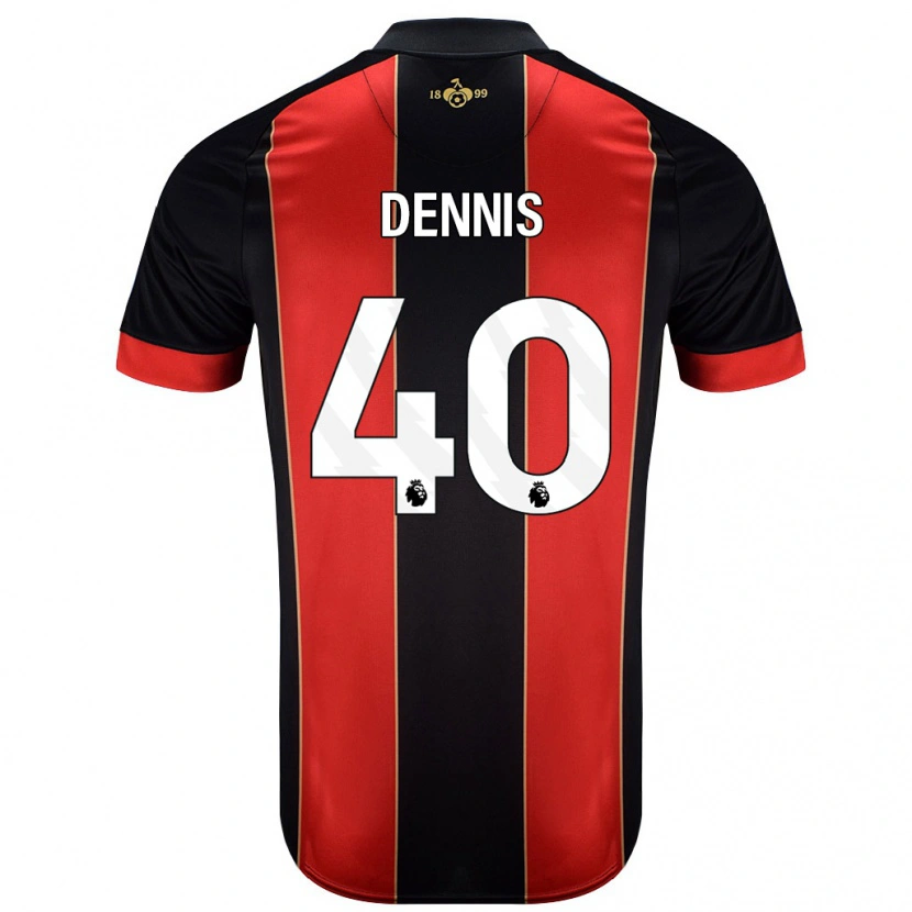 Danxen Heren Will Dennis #40 Rood Zwart Thuisshirt Thuistenue 2024/25 T-Shirt