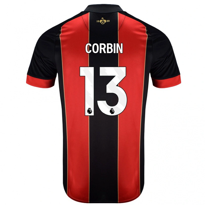 Danxen Heren Helen Corbin #13 Rood Zwart Thuisshirt Thuistenue 2024/25 T-Shirt