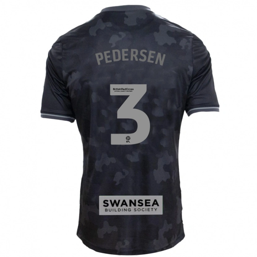 Danxen Heren Kristian Pedersen #3 Zwart Uitshirt Uittenue 2024/25 T-Shirt