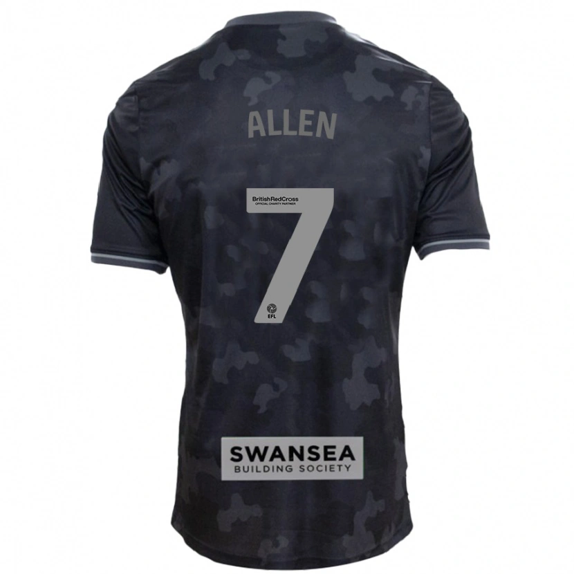 Danxen Heren Joe Allen #7 Zwart Uitshirt Uittenue 2024/25 T-Shirt