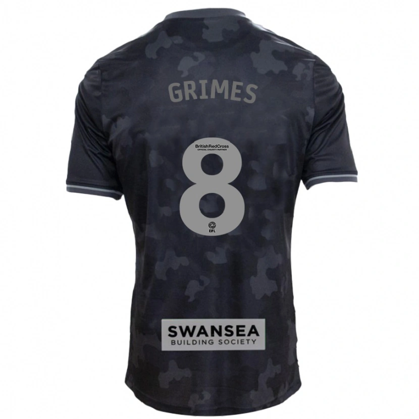 Danxen Heren Matt Grimes #8 Zwart Uitshirt Uittenue 2024/25 T-Shirt