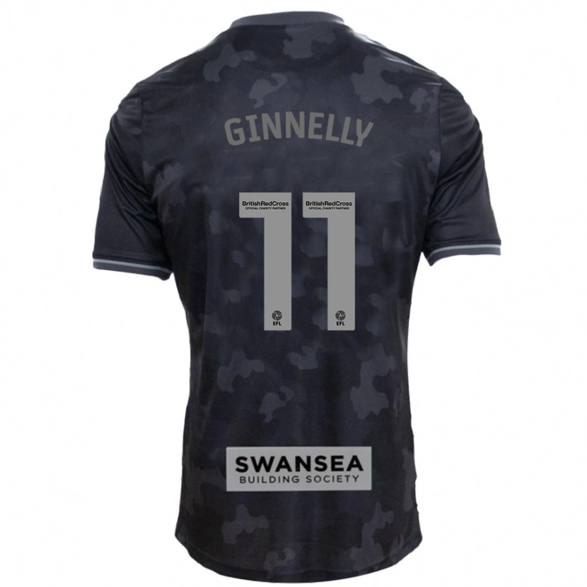 Danxen Heren Josh Ginnelly #11 Zwart Uitshirt Uittenue 2024/25 T-Shirt
