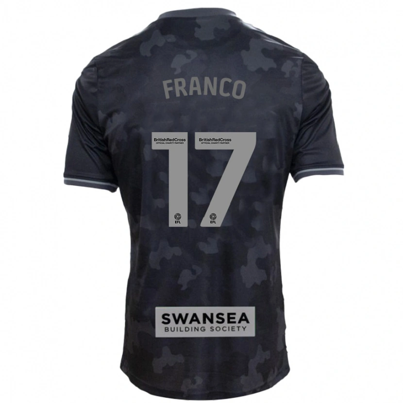 Danxen Heren Gonçalo Franco #17 Zwart Uitshirt Uittenue 2024/25 T-Shirt