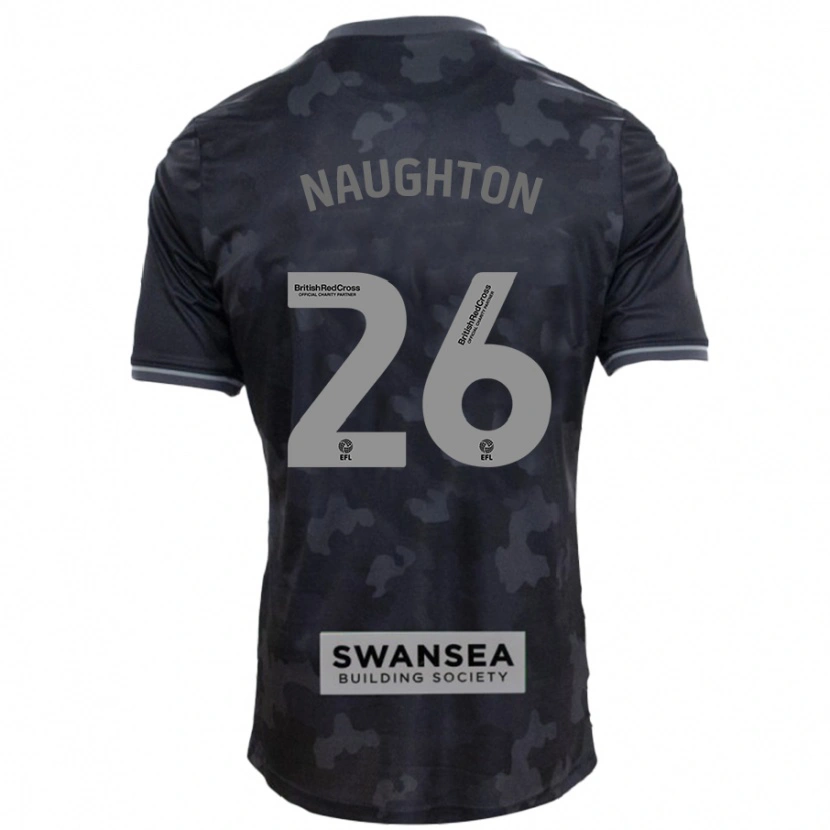 Danxen Heren Kyle Naughton #26 Zwart Uitshirt Uittenue 2024/25 T-Shirt