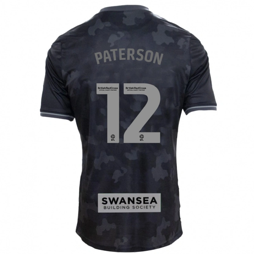 Danxen Heren Jamie Paterson #12 Zwart Uitshirt Uittenue 2024/25 T-Shirt