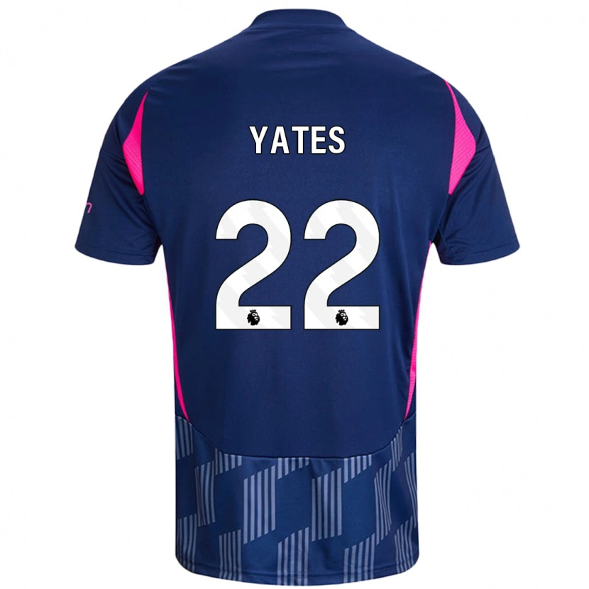 Danxen Heren Ryan Yates #22 Koningsblauw Roze Uitshirt Uittenue 2024/25 T-Shirt
