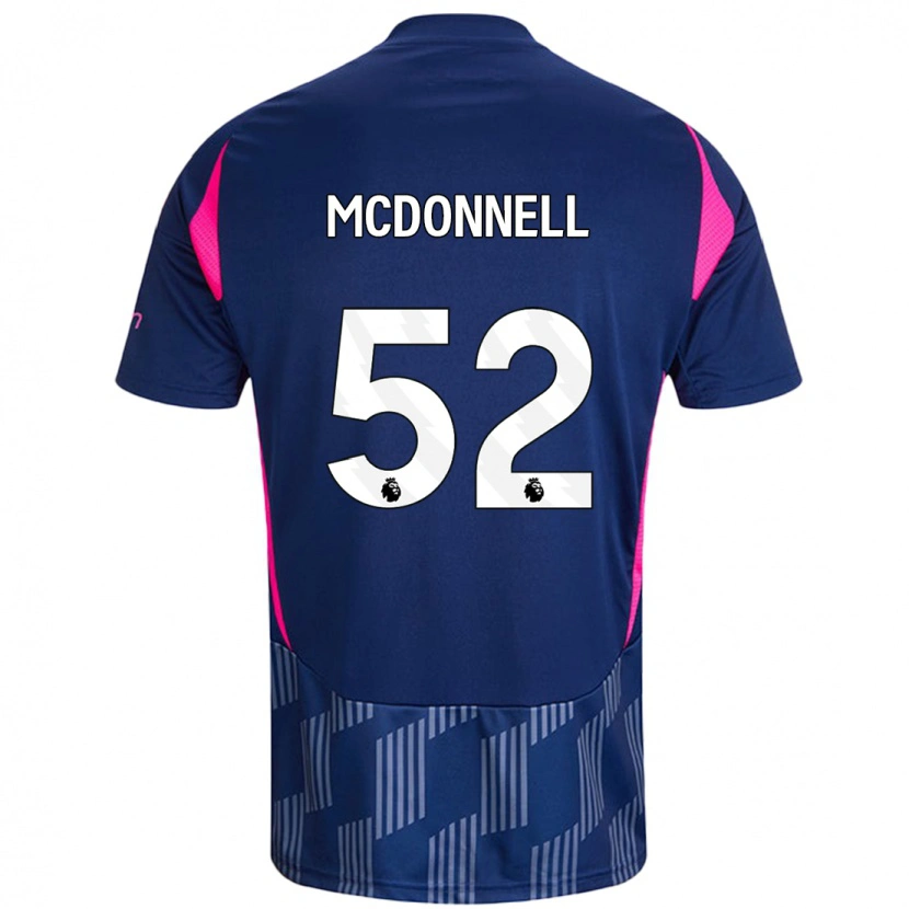 Danxen Heren Jamie Mcdonnell #52 Koningsblauw Roze Uitshirt Uittenue 2024/25 T-Shirt