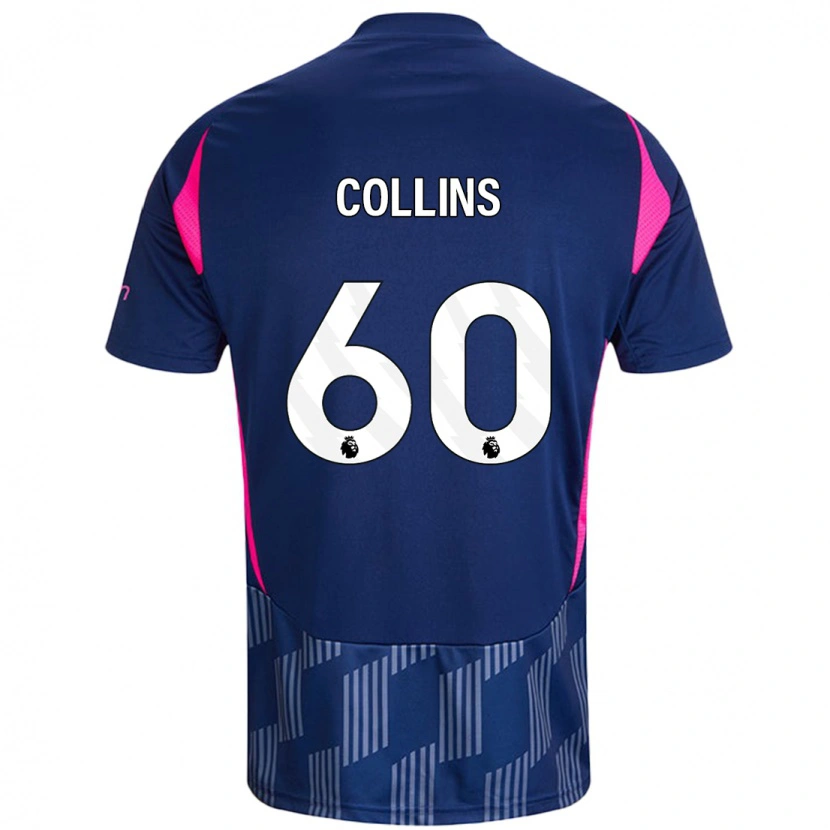 Danxen Heren Sam Collins #60 Koningsblauw Roze Uitshirt Uittenue 2024/25 T-Shirt