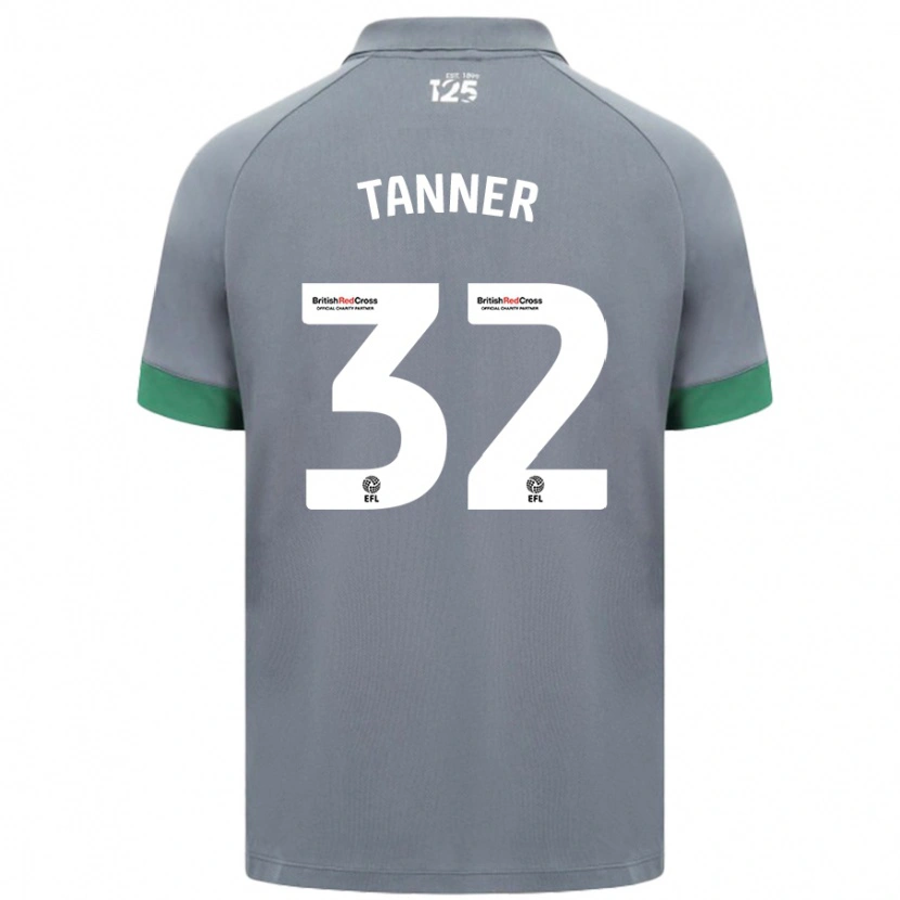 Danxen Heren Ollie Tanner #32 Donkergrijs Uitshirt Uittenue 2024/25 T-Shirt