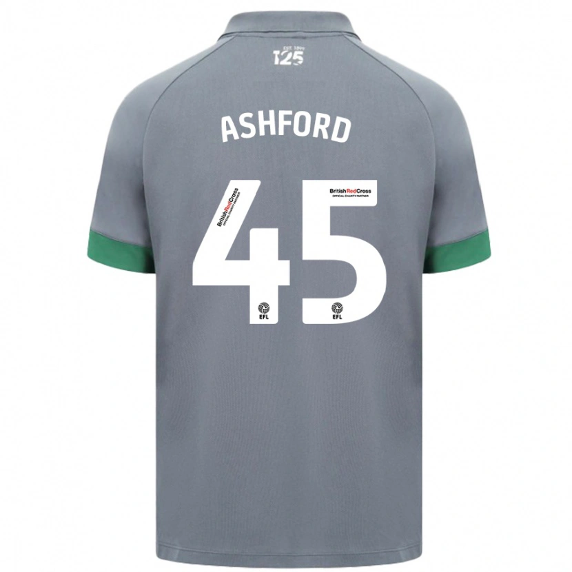 Danxen Heren Cian Ashford #45 Donkergrijs Uitshirt Uittenue 2024/25 T-Shirt