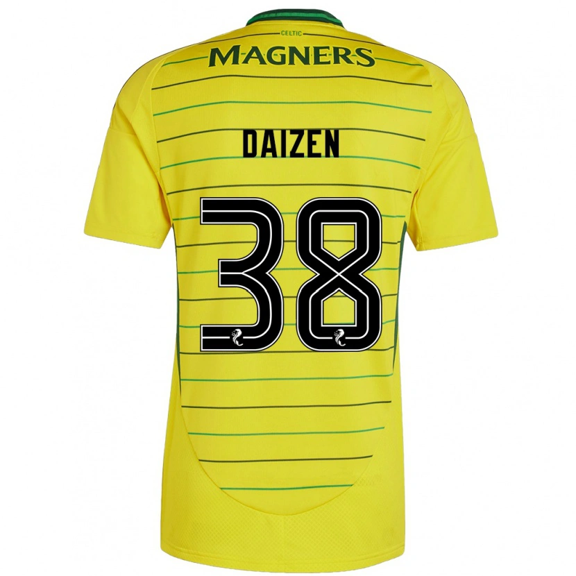 Danxen Heren Daizen Maeda #38 Geel Uitshirt Uittenue 2024/25 T-Shirt