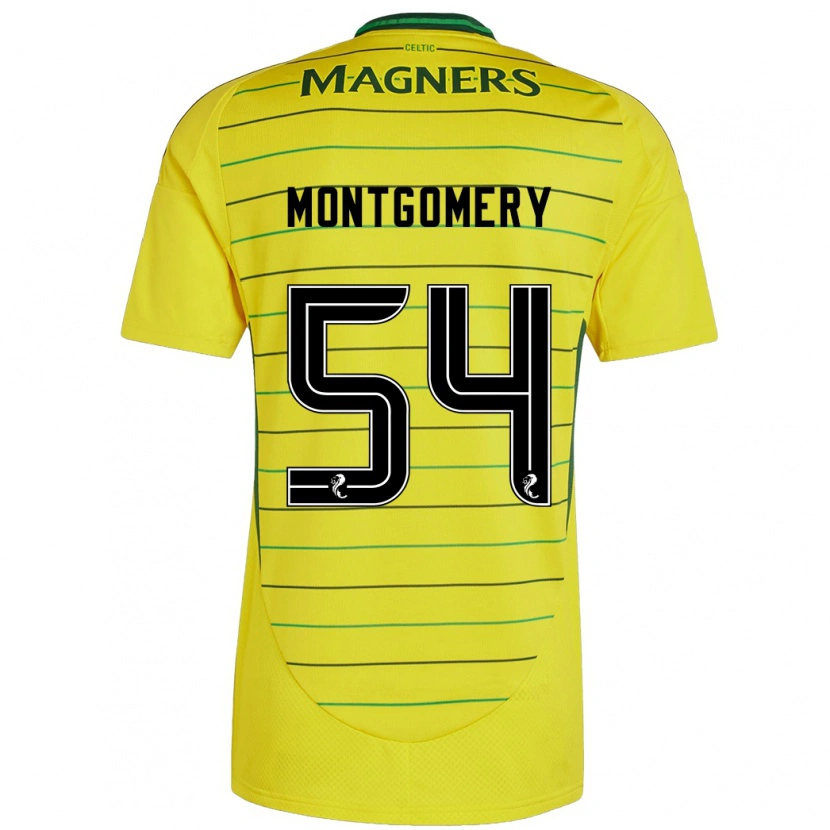 Danxen Heren Adam Montgomery #54 Geel Uitshirt Uittenue 2024/25 T-Shirt