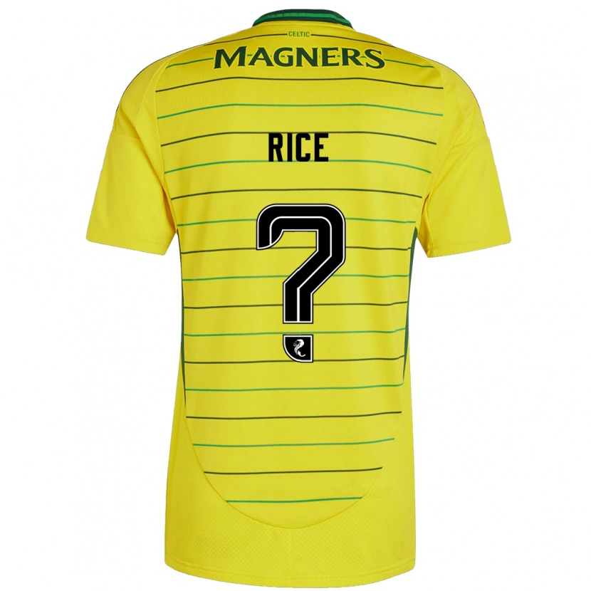 Danxen Heren Aidan Rice #0 Geel Uitshirt Uittenue 2024/25 T-Shirt