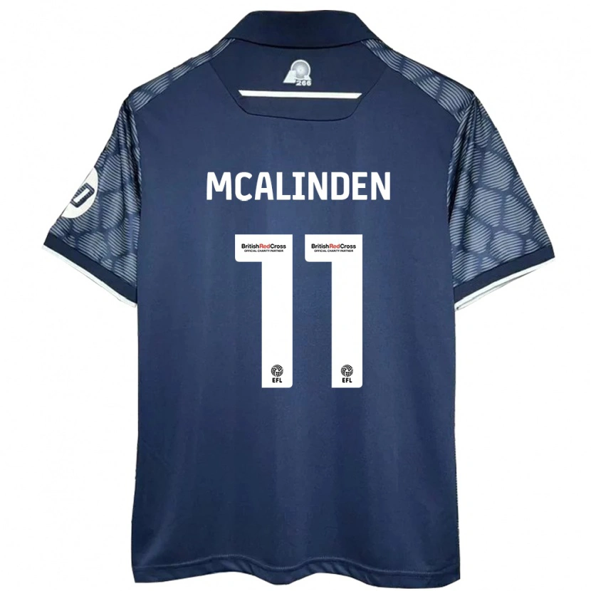 Danxen Heren Liam Mcalinden #11 Zwart Uitshirt Uittenue 2024/25 T-Shirt
