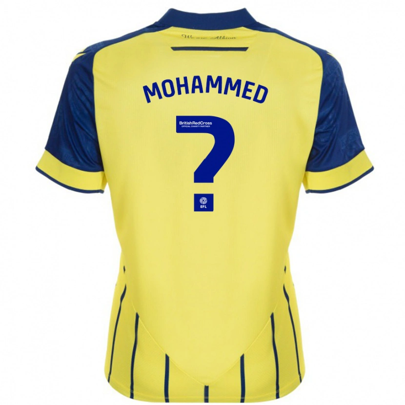 Danxen Heren Jamal Mohammed #0 Geel Blauw Uitshirt Uittenue 2024/25 T-Shirt
