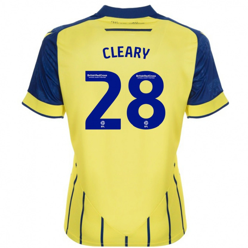 Danxen Heren Reyes Cleary #28 Geel Blauw Uitshirt Uittenue 2024/25 T-Shirt
