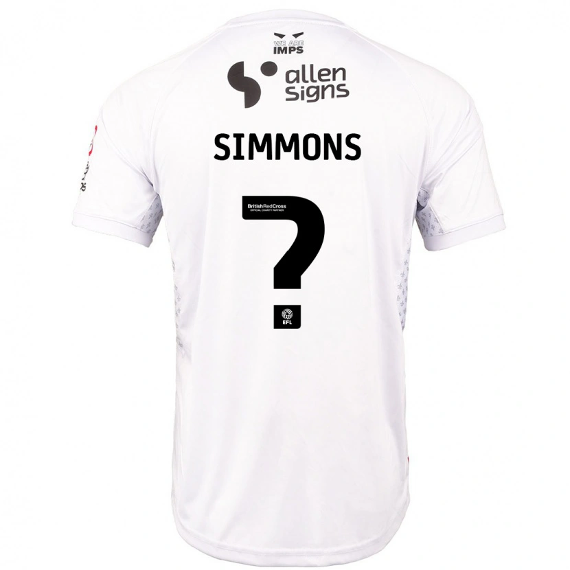 Danxen Heren Noah Simmons #0 Rood Wit Uitshirt Uittenue 2024/25 T-Shirt